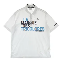 サイズ：L LE COQ GOLF ルコックゴルフ  半袖ポロシャツ  ホワイト系 [240101562954] ゴルフウェア メンズ ストスト