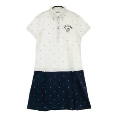 サイズ：M ADIDAS GOLF アディダスゴルフ A05487 半袖ポロ ワンピース 総柄 ホワイト系 [240101565745] ゴルフウェア レディース ストスト