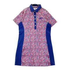 サイズ：L FILA GOLF フィラゴルフ  半袖ワンピース 花柄 ネイビー系 [240101566090] ゴルフウェア レディース ストスト
