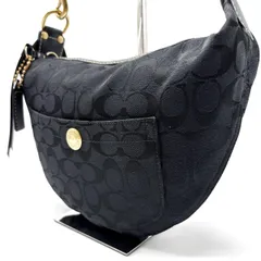 ✨良品✨ COACH コーチ Y2K ショルダーバッグ トートバッグ ワンショルダーバッグ ハンドバッグ シグネチャー キャンバス レザー 革 ブラック 黒 キーホルダー ユニセックス 男女兼用 メンズ レディース