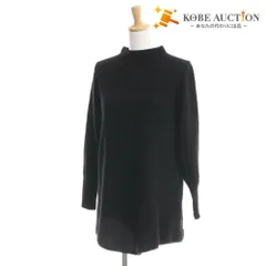 ■ セオリーリュクス セーター ニット チュニック 長袖 トップス カシミヤ ボトルネック レディース 38 ブラック