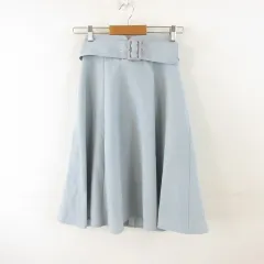 アプワイザーリッシェ Apuweiser-riche スカート フレア 膝丈 水色 2 *T877