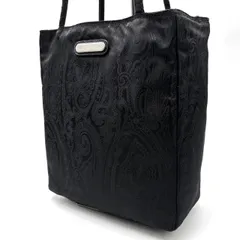 【良品】 ETRO エトロ ハンドバッグ  トートバッグ ペイズリー柄 ナイロン ブラック 黒色 ユニセックス 男女兼用 メンズ レディースのサムネイル
