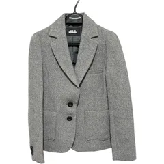 Z1608JILL STUART ジルスチュアート テーラードジャケット グレー レディースM ラメ アウター 秋冬 フォーマル