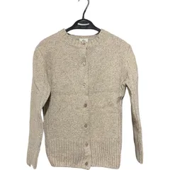 Z1608ラコステ LACOSTE 42 シルクコットン ニットカーディガン 丸首 長袖 トップス セーター