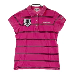 サイズ：1 JACK BUNNY ジャックバニー  半袖ポロシャツ ボーダー柄 ピンク系 [240101563335] ゴルフウェア レディース ストスト