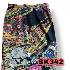 LEONARD レオナール 膝丈スカート ネイビー コットン L 日本製 - メルカリ