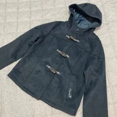 新品未使用　タグ付き　pomponette  卒業式　冠婚葬祭　ポンポネットジュニア　ポンポネット　ネイビー　紺色　お受験　ダッフルコート　ダッフル　アウター　160 女の子