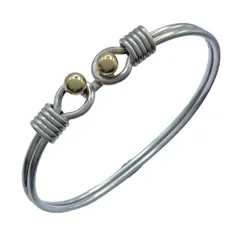 ティファニー TIFFANY＆CO ダブルラブノットバングル シルバーxゴールド 925/750 ジュエリー