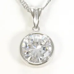 PT900　PT850　ネックレス　necklace　ジルコニア　総重量約14.6g　約40cm