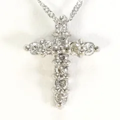 PT900　PT850　ネックレス　necklace　ダイヤ　0.15　総重量約1.5g　約40cm