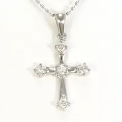 PT900　PT850　ネックレス　necklace　ダイヤ　0.13　総重量約2.3g　約40cm