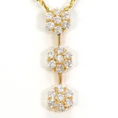 18K　YG　ネックレス　necklace　ダイヤ　0.60　カード鑑別書　総重量約3.6g　約38cm