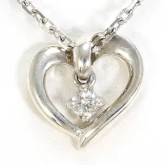 カナル4℃　シルバー　ネックレス　necklace　ジルコニア　総重量約1.5g　約40cm