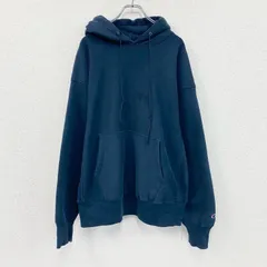 【3点以上まとめ買いで20%OFF】古着 used　00s　champion　チャンピオン　リバースウィーブ　スウェットパーカー/フーディ　紺　ネイビー　XLサイズ
