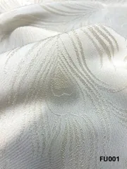 白生地 金通し 紋意匠 孔雀の羽 着尺 正絹 反物 FU001