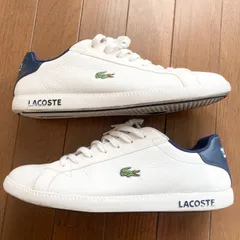 LACOSTE ラコステ レザースニーカー ホワイト ローカット UK9.5 28.0㎝　GRADUATE LCR3