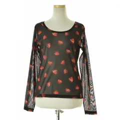 【HYSTERICGLAMOUR】24SS 01243CL02 SKULL BERRY柄 スカルベリー長袖カットソー