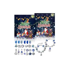 【新品】 アドベントカレンダー クリスマス 2025 カウントダウン カレンダー おしゃれ 可愛い 手作り パーツ 24点セット 星空系 紫色系 ローズゴールド系 ブラインドボックス かわいい クリスマスプレゼント DIY サンタギフト 女の子 ブレスレッ 1のサムネイル