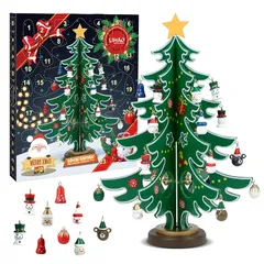 【新品】 LIHAO アドベントカレンダー 2025 クリスマスツリー 卓上 クリスマス 置物 飾り オーナメント 飾り付け デコレーション 装飾 プレゼント 子供 おもちゃ カウントダウン カレンダー Advent Calendar 0のサムネイル