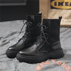 ショートブーツ編み上げレディースローヒール秋冬靴歩きやすいシューズカジュアル厚底オシャレサイドゴアレースアップ051525