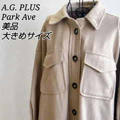 美品⭐️ A.G.PLUS Park Ave エージープラス アベニュー シャツジャケット ネルシャツ ライトアウター ビッグシャツ ブルゾン ゆるダボ きれいめカジュアル オーバーサイズ 大きめ マニッシュ ドロップショルダー ボーイッシュ メンズライク