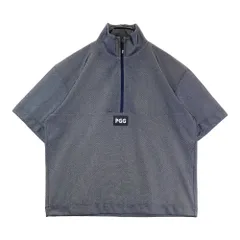 サイズ：5 PGG PEARLY GATES パーリーゲイツ 2024年モデル ハーフジップ半袖Tシャツ  ブラック系 [240101561913] ゴルフウェア メンズ ストスト
