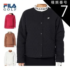 種類7：オフホワイト(OWT)/M フィラゴルフ ハート柄キルティング 4WAYストレッチ ノーカラー 中綿ブルゾン ウェア レディース S-L 794-261 