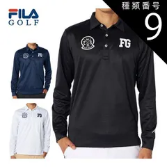 種類9：ホワイト(WT)/L フィラゴルフ ジオメトリープリント 裏起毛 長袖 ポロシャツ ウェア メンズ 784-508 M-3L 