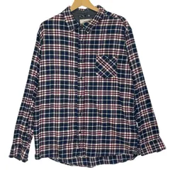 ORIGINAL Weatherproof Vintage ウェザープルーフ・ヴィンテージ チェック柄 フランネル ネルシャツ 長袖 ボタンダウン オーバーサイズ ビックシルエット CHINA製 メンズ XL ネイビー/レッド/ホワイト