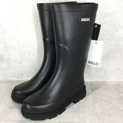 AIGLE エーグル サイドゴアブーツ レインブーツ ブラック 23cm - メルカリ