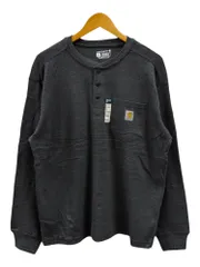 Carhartt (カーハート) ヘンリーネック ポケット サーマルカットソー 長袖Tシャツ TK4429 L チャコール メンズ/078