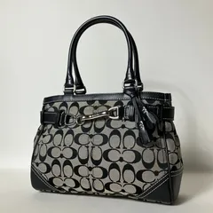 2510-412｜美品｜コーチ シグネチャー ハンドバッグ ブラック