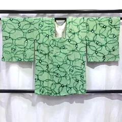 着物・道行コート・ショール付・緑系地・No.200701-1741・梱包サイズ60