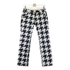 サイズ：M LOUD MOUTH ラウドマウス  裏起毛パンツ オークモントハウンドトゥース 柄 ブラック系 [240101562971] ゴルフウェア レディース ストスト