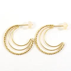 K18YG ピアス 総重量約1.9g