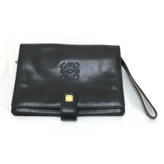 1411 LOEWE ロエベ クラッチバッグ セカンドバッグ アナグラム レザー 鞄 メンズ ファッション 小物 エントルピー