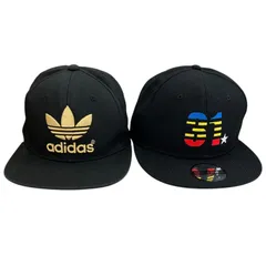 186000 現状品 アディダス メイドインワールド キャップ スナップバック ブラック 2点まとめ売り