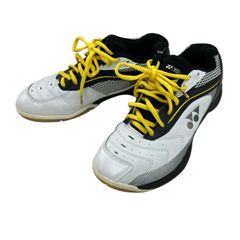 極美品24㎝◎ヨネックス YONEX バドミントンシューズ 白黒黄 SHB-65