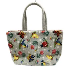 FEILER(フェイラー) トートバッグ美品  - ライトグレー×イエロー×マルチ ハイジ