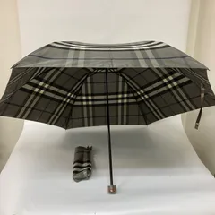 【新品】BURBERRY バーバリー 傘 折りたたみ傘 グレー 【k1354】