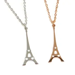 レディース ステンレス ネックレス エッフェル塔 シルバー ピンクゴールド カラー【SALE セール アクセサリー アクセ】