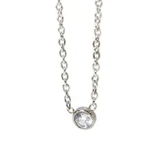 レディース ステンレス ネックレス 1ポイント ジルコニア ゴールド シルバー カラー【SALE セール アクセサリー アクセ】