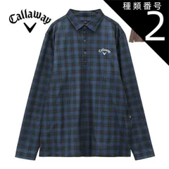 種類2：グレー(1020)/LL キャロウェイ タータンチェック柄プリント 裏起毛 長袖 ポロシャツ ゴルフウェア メンズ M-3L C24233114 