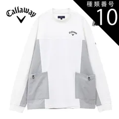 種類10：グレー(1020)/L キャロウェイ カノコ＆ドットエア ハイブリッド モックネック 長袖シャツ ゴルフウェア メンズ M-3L C24233104 