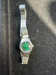 【稼働】セイコー　SEIKO レディース　2205-0691腕時計　自動巻きグラデーションシリーズ　グリーン文字盤シルバー緑　ヴィンテージウォッチ