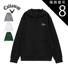 種類8：ホワイト(1030)/3L キャロウェイ ロゴプリント ハーフゲージ プルオーバー スウェット パーカー ゴルフウェア メンズ M-3L C24217102 