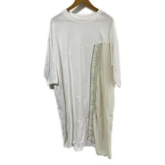 ZUCCA(ズッカ) ワンピース サイズM レディース美品  - 白×アイボリー×グレー クルーネック/長袖/ロング/ラメ