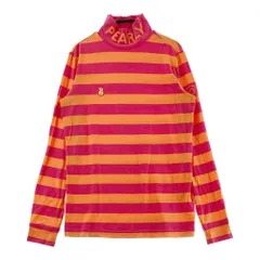 サイズ：1 PEARLY GATES パーリーゲイツ  長袖ハイネックTシャツ ボーダー ピンク系 [240101555108] ゴルフウェア レディース ストスト