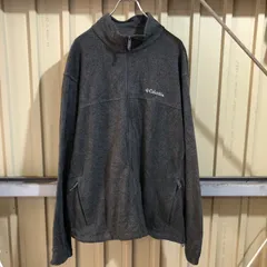 864 Columbia フリースジャケット XL ダークグレー コロンビア アウトドア ワンポイントロゴ 古着卸 アメリカ仕入